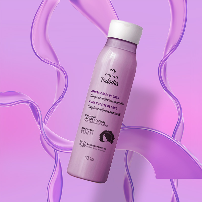 Shampoo Cabello Rizado Tododia Mora y Óleo de Coco 300 ml