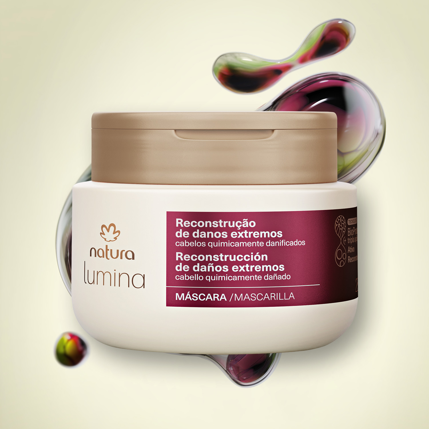 Máscara Lumina Regeneradora Cabellos Químicamente Dañados 250 ml