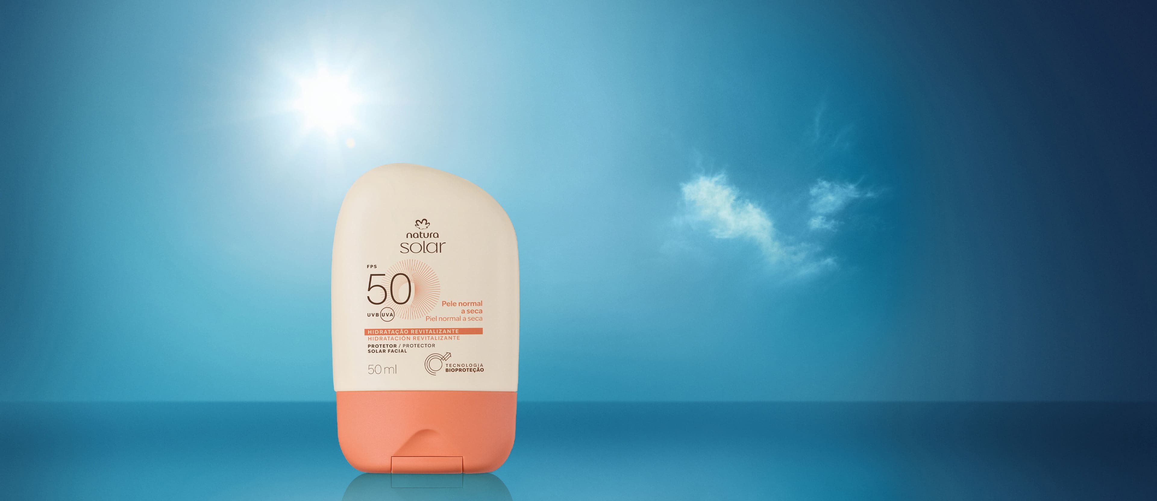 Protector Solar Facial Piel Normal a Seca FPS 50 Natura Solar 50 ml
