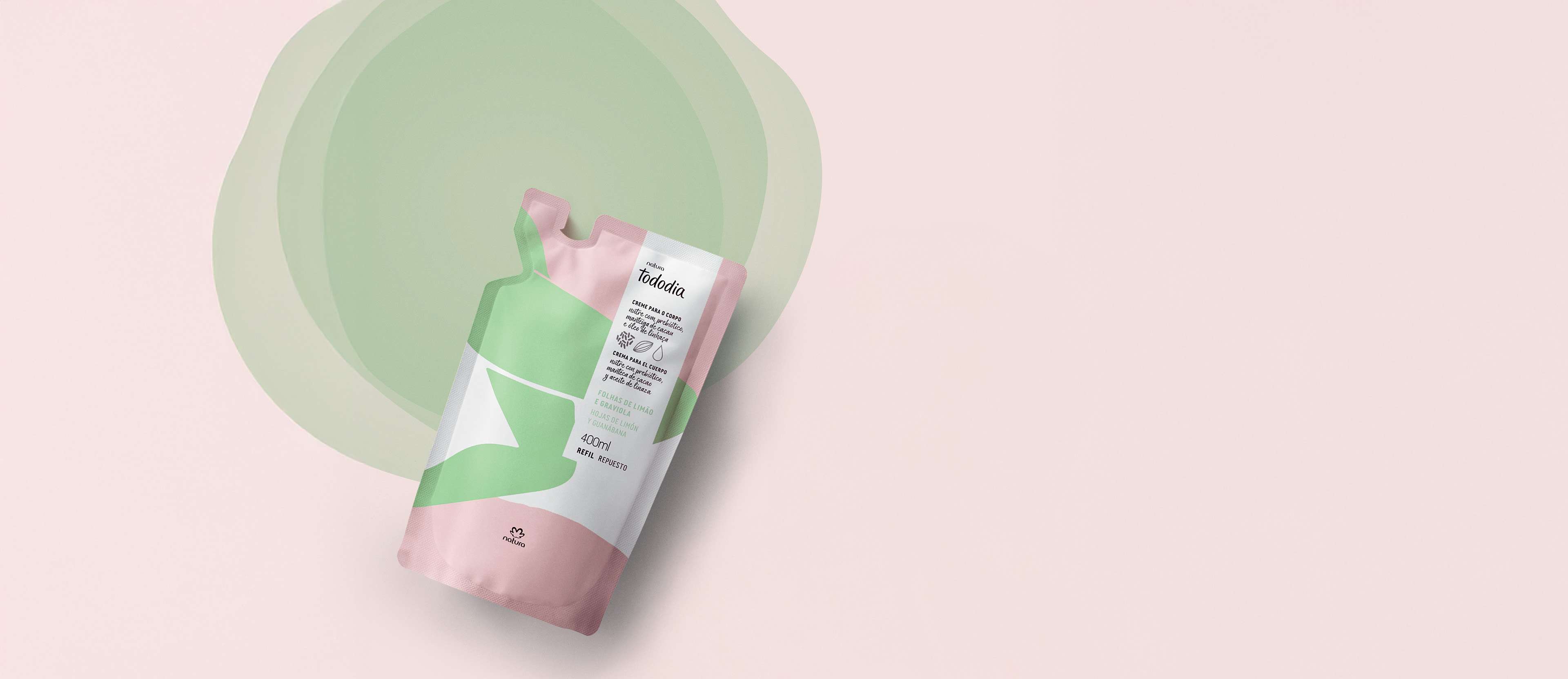 Repuesto Crema Nutritiva Tododia Hojas de Limón y Guanábana 400 ml