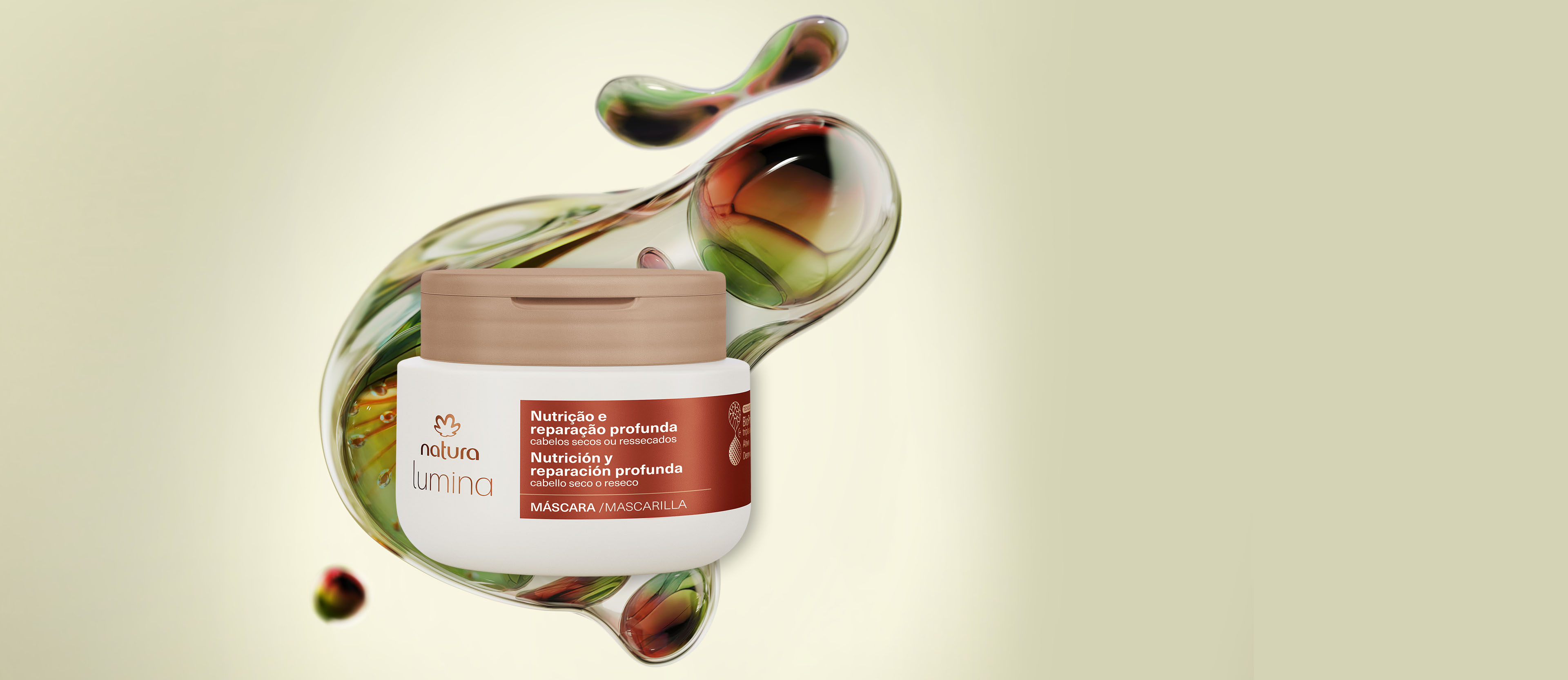 Máscara Lumina Reparadora Cabellos Secos o Resecos 250 ml