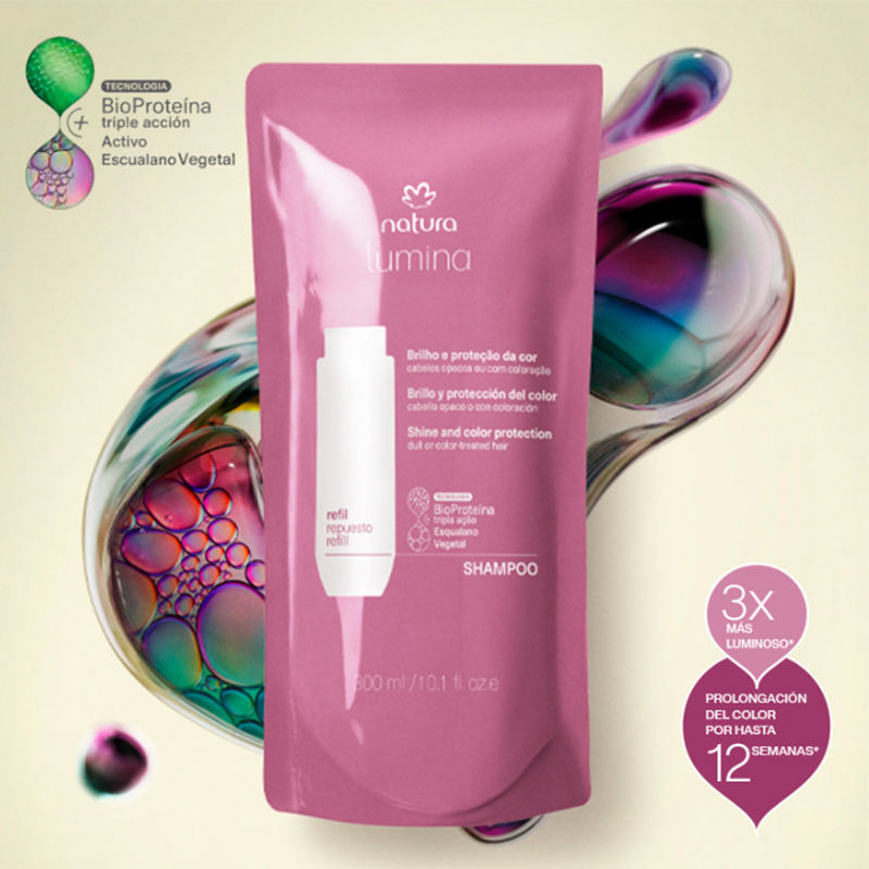 Repuesto Shampoo Lumina Revitalizante Cabellos Opacos o con Coloración 300 ml