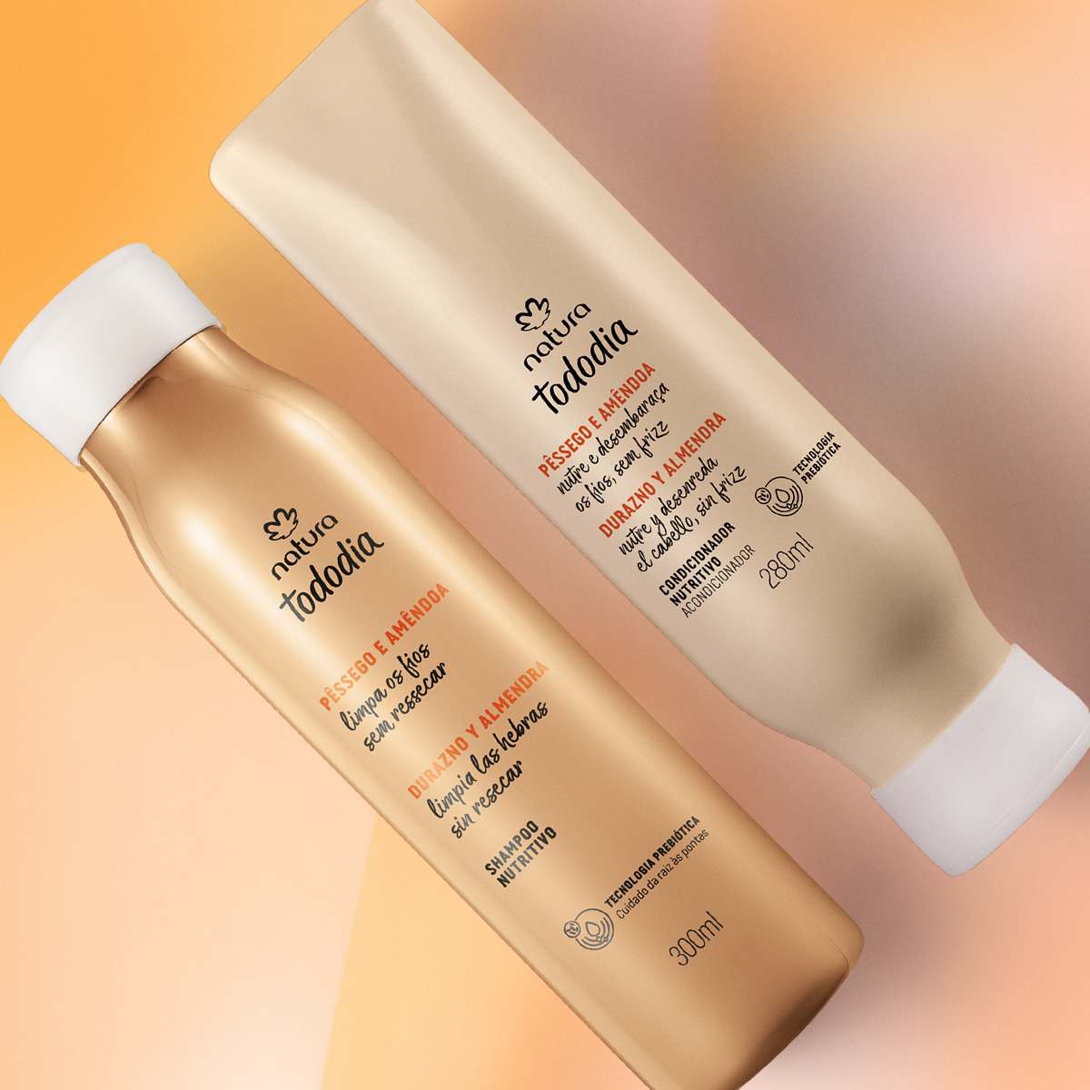 Kit Shampoo y Acondicionador Tododia Durazno y Almendras