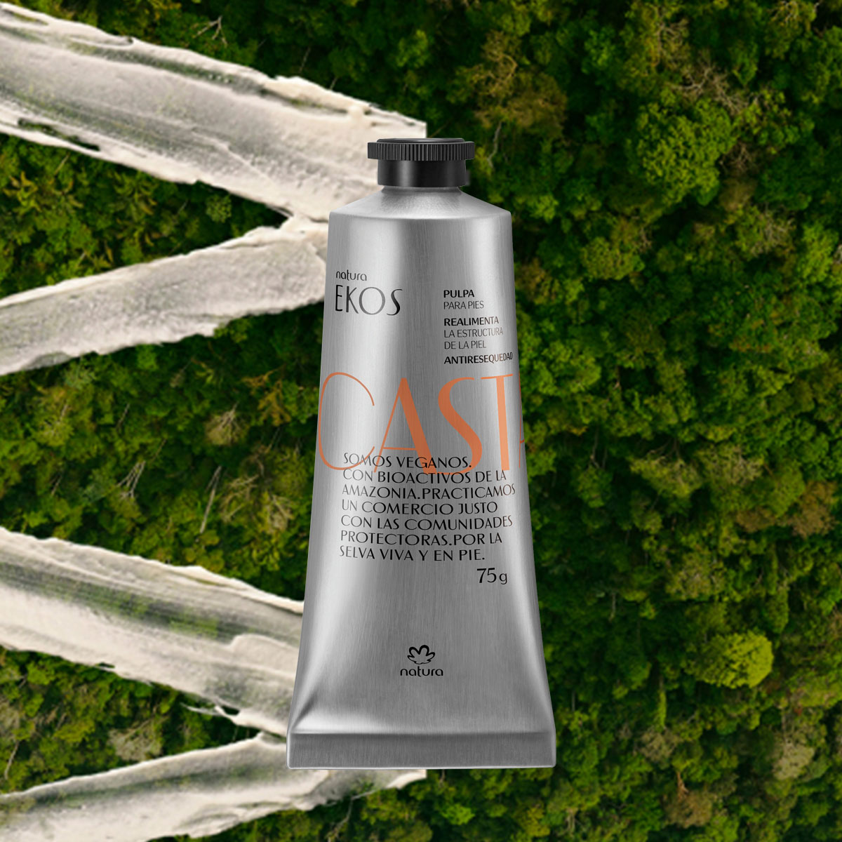 Crema Hidratante para Pies Ekos Castaña 75 g