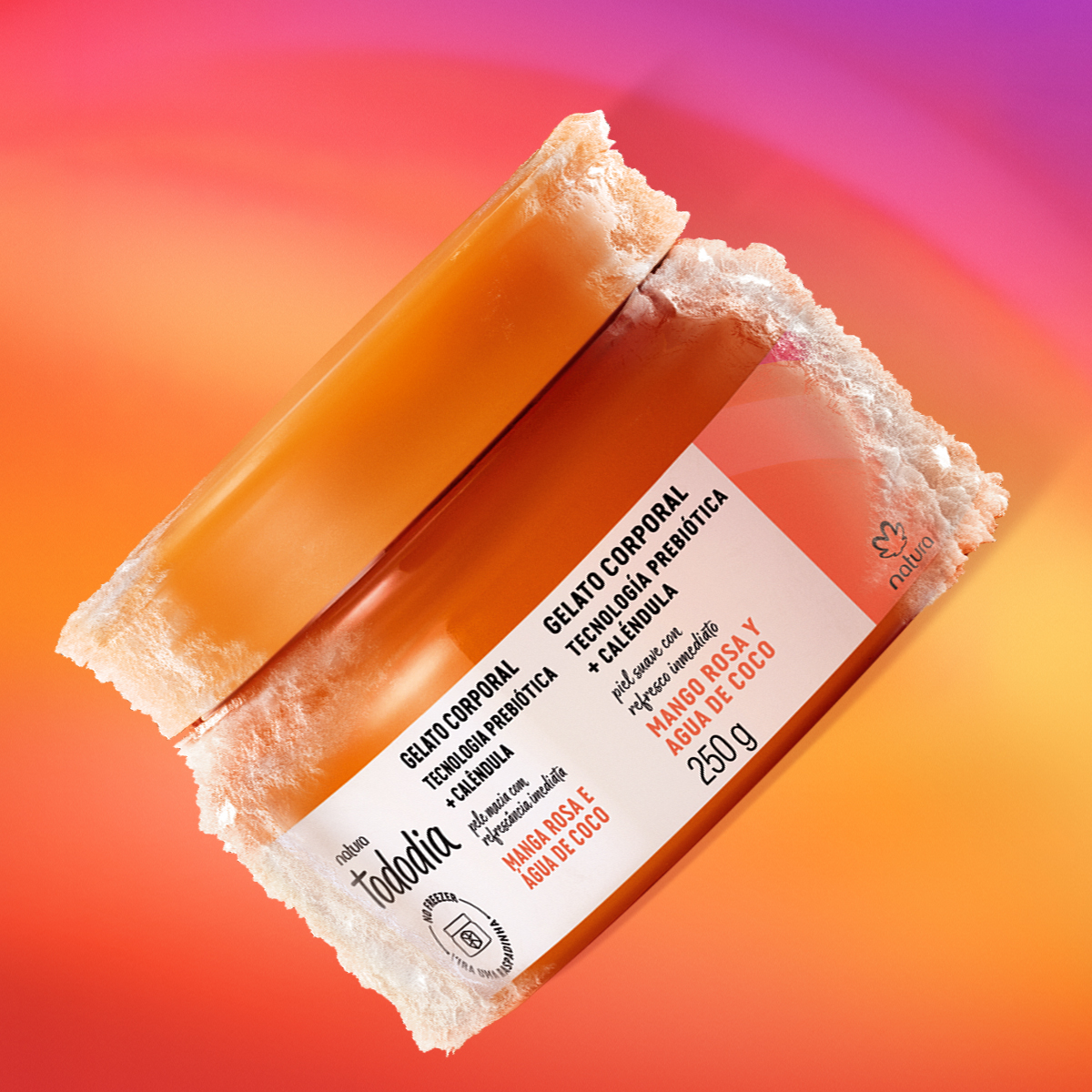 Crema Nutritiva en Gel Tododia Mango Rosa y Agua de Coco 250 g