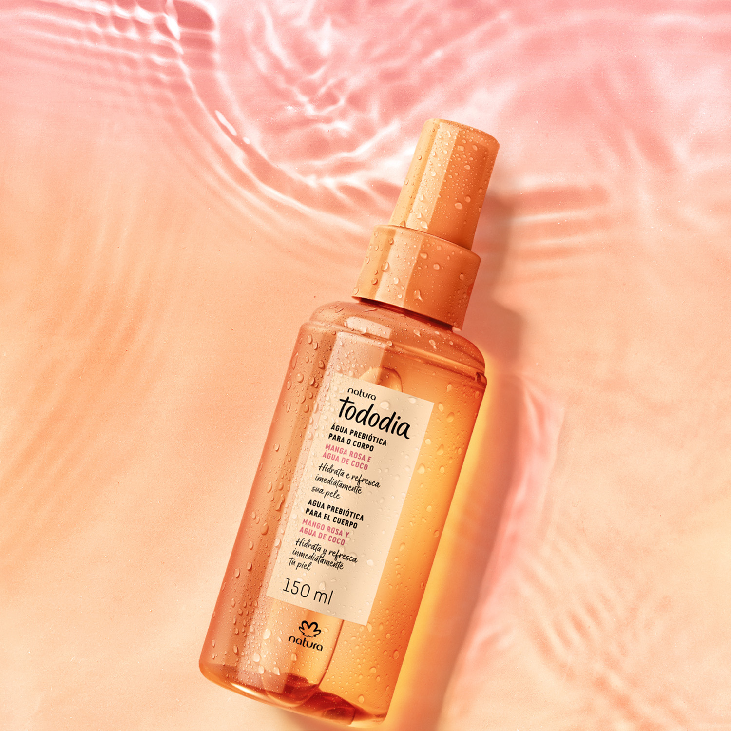 Agua Prebiótica Tododia Mango Rosa y Agua de Coco 150 ml