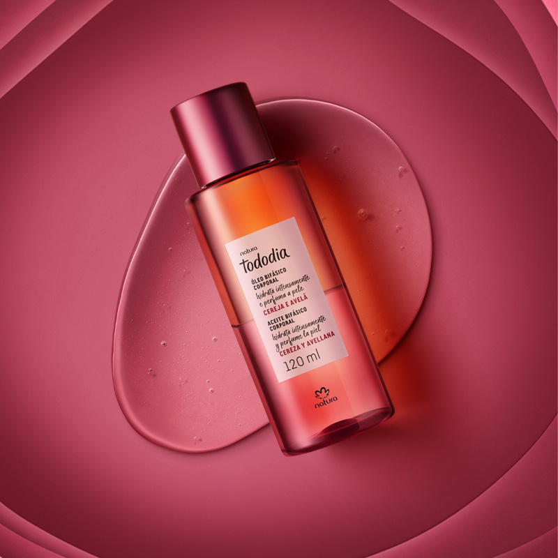 Aceite Bifásico Corporal Tododia Cereza y Avellana 120 ml