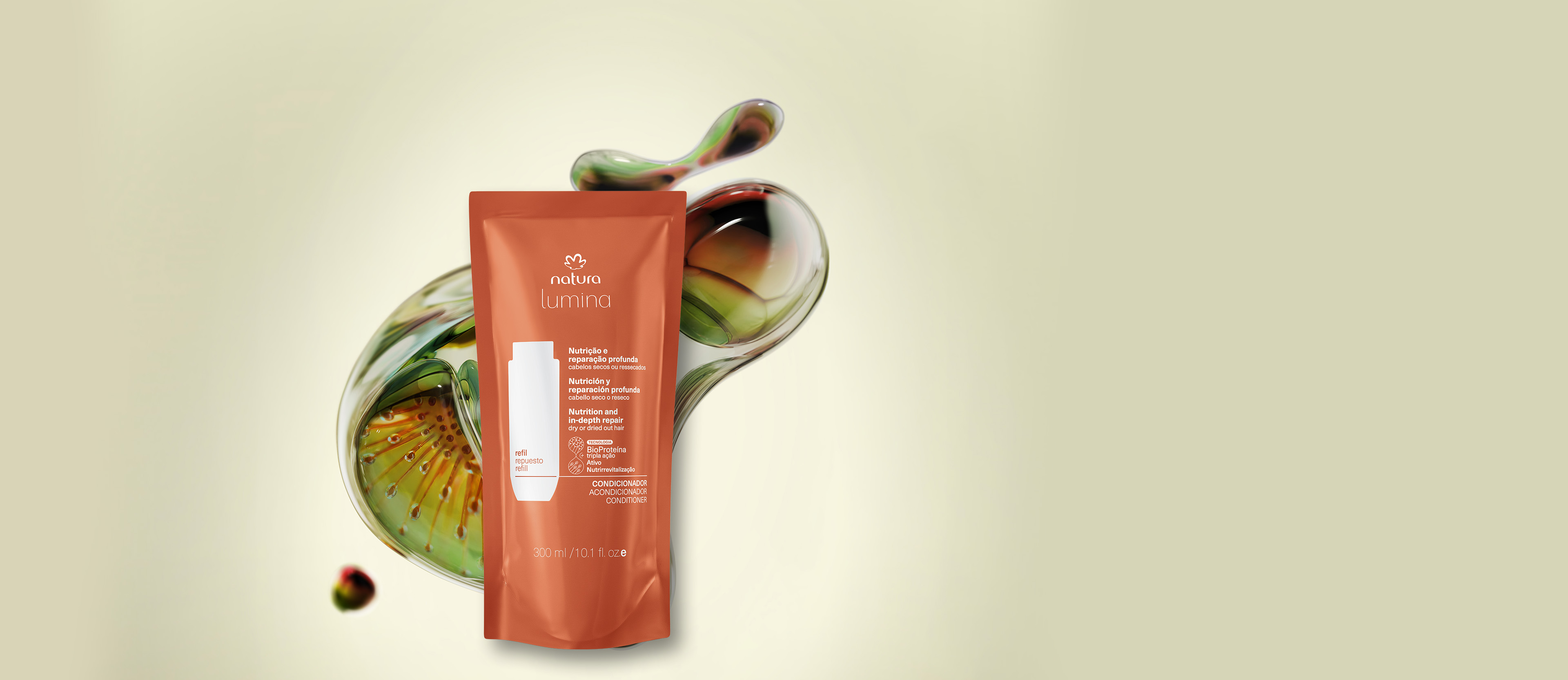 Repuesto Acondicionador Lumina Polinutricón Cabellos Secos o Resecos 300 ml