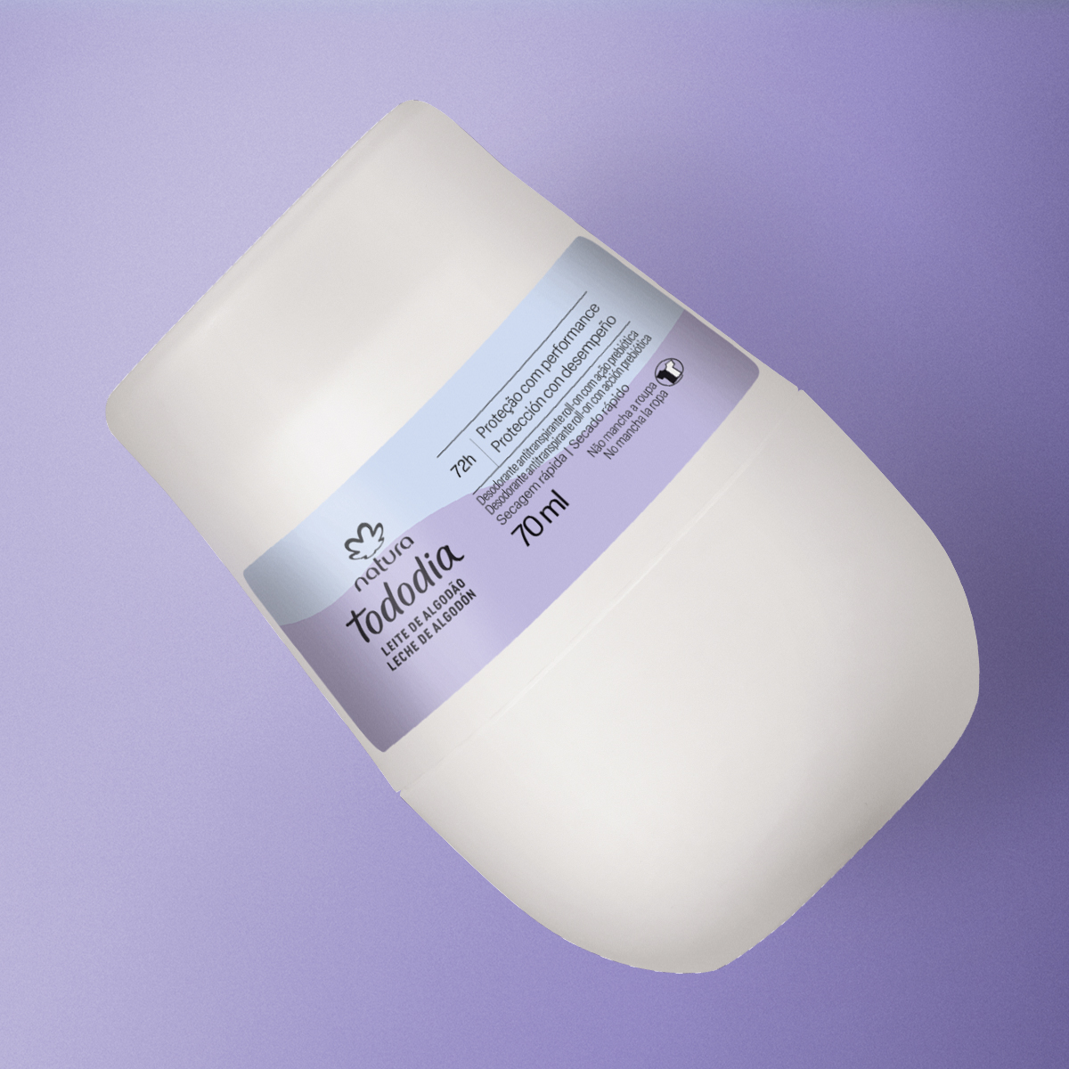 Desodorante Antitranspirante Roll-on Tododia Algodón 70 ml