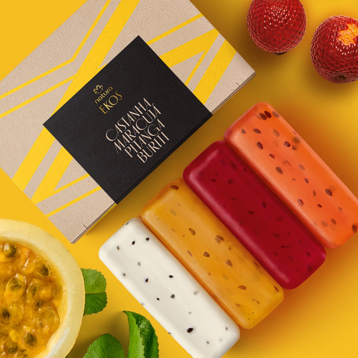 Jabones en Barra Puro Vegetal Ekos Refrescantes 4 x 100 g c/u