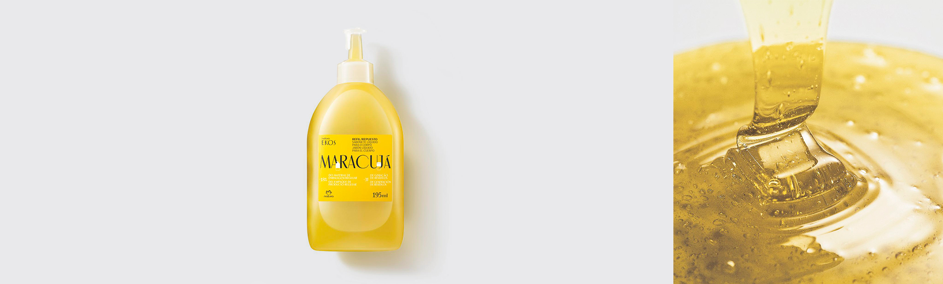 Repuesto Jabón Líquido en Gel Ekos Maracuyá 195 ml