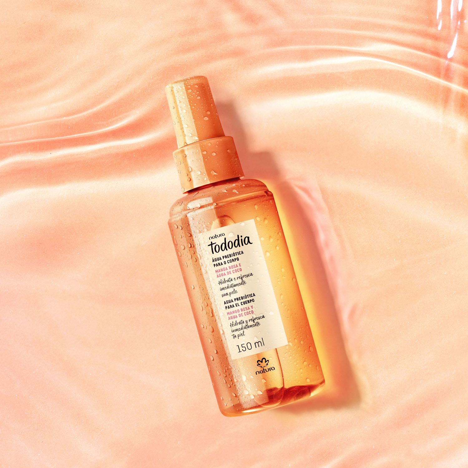 Agua Prebiótica Tododia Mango Rosa y Agua de Coco 150 ml