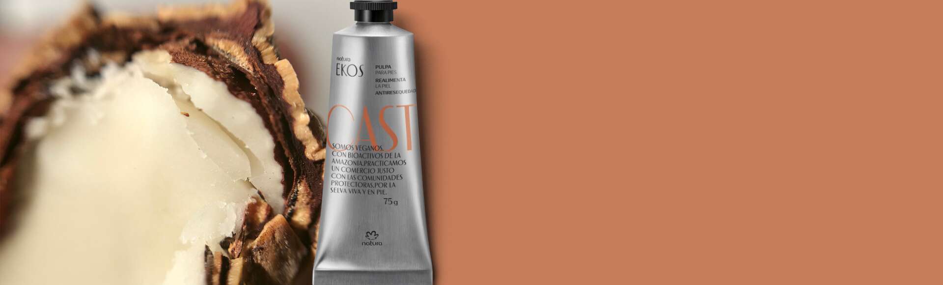 Crema Hidratante para Manos para Pies Ekos Castaña 75 g