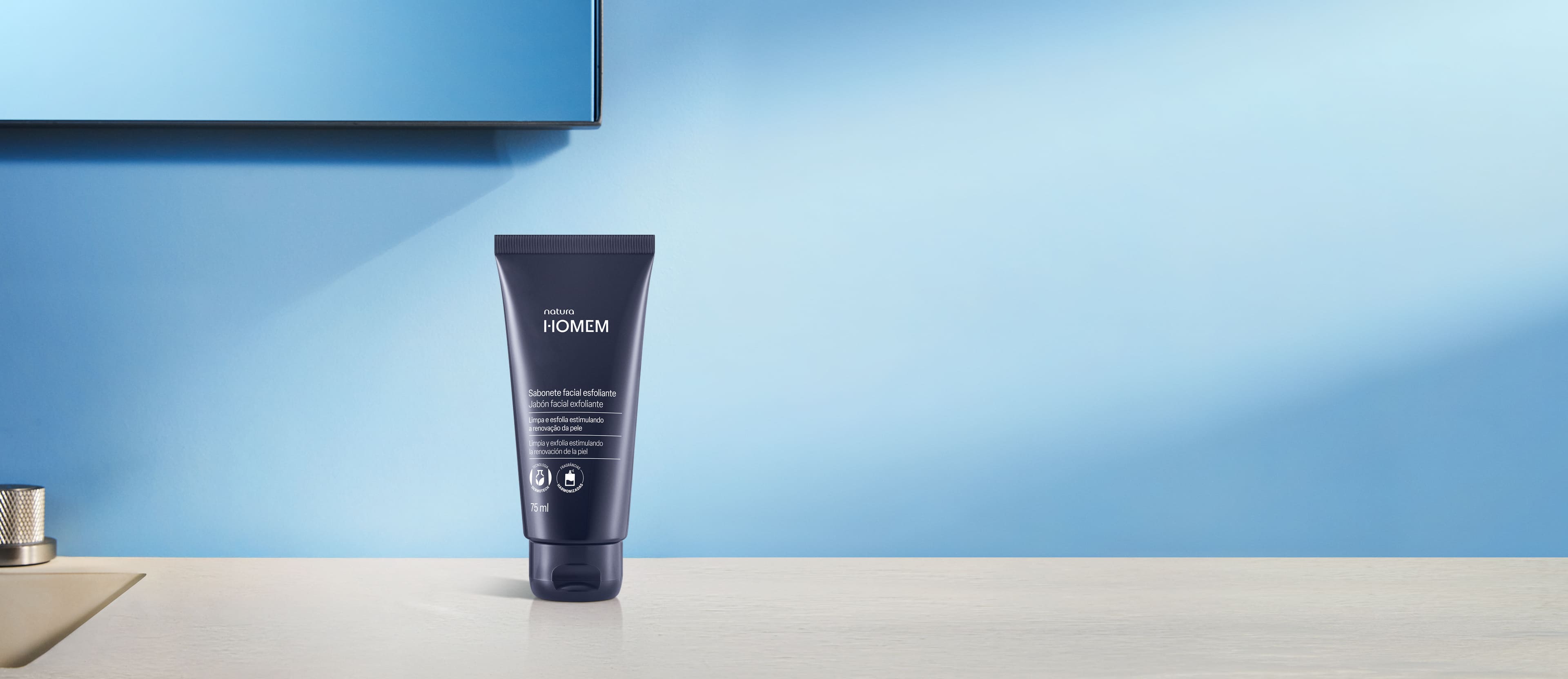 Jabón Facial Exfoliante Homem 75 ml