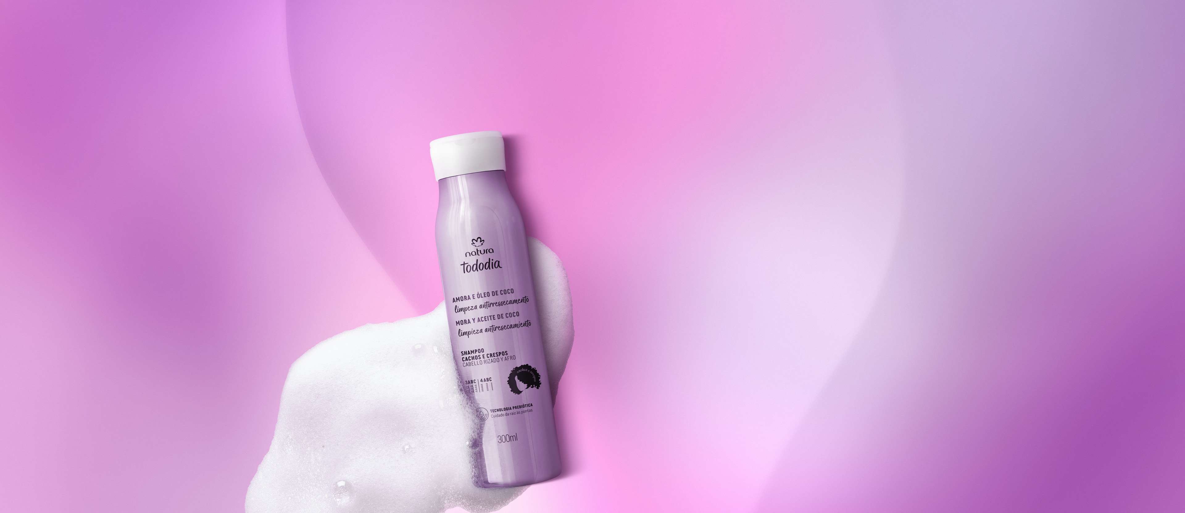 Shampoo Hidratación Mora y Óleo de coco Tododia 300ml