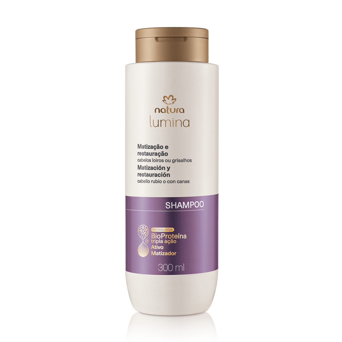 Shampoo matizador cabellos rubios o con canas Lumina 300ml