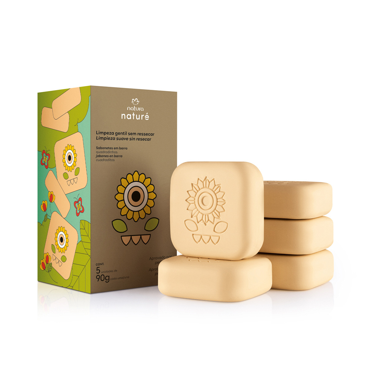 Jabones en Barra Naturé 5 x 90 g c/u