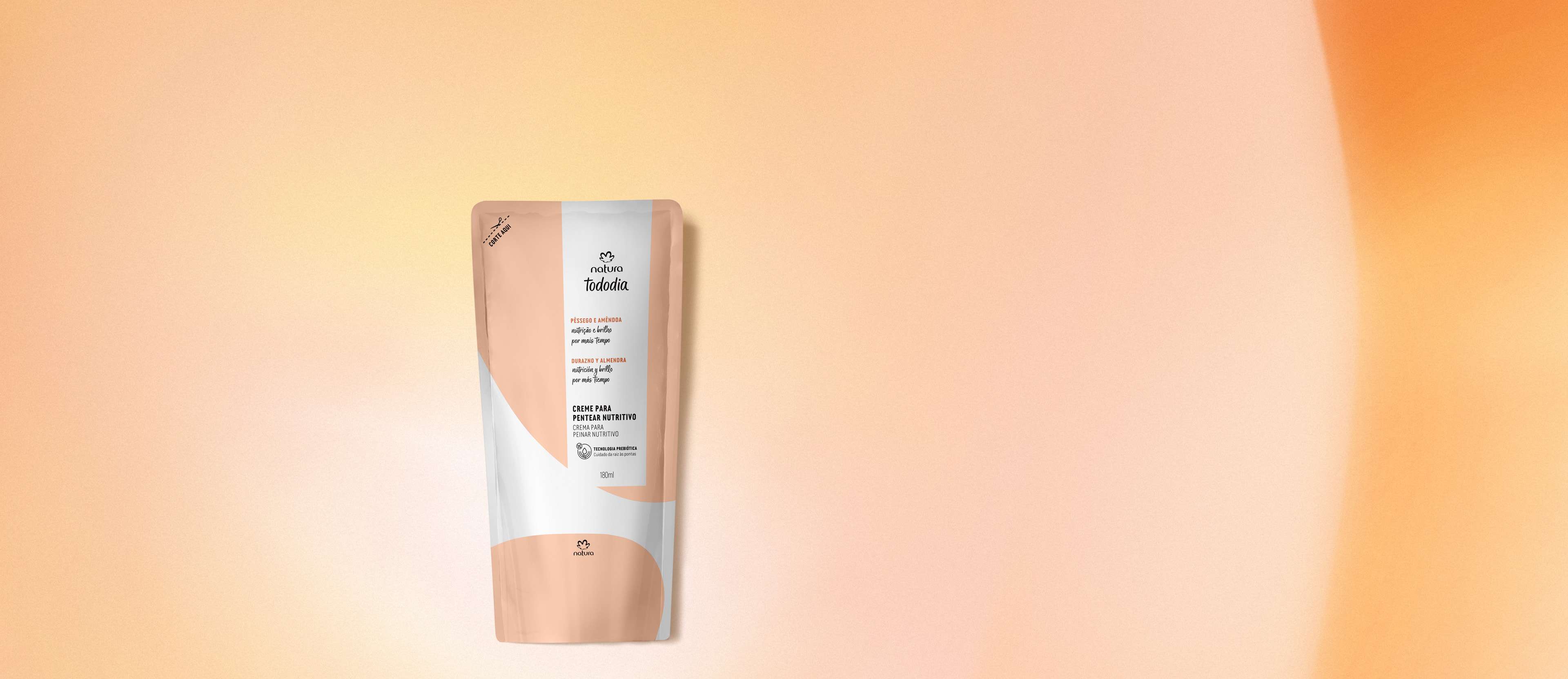 Repuesto Crema para Peinar Nutritiva  Tododia Durazno y Almendras 180 ml