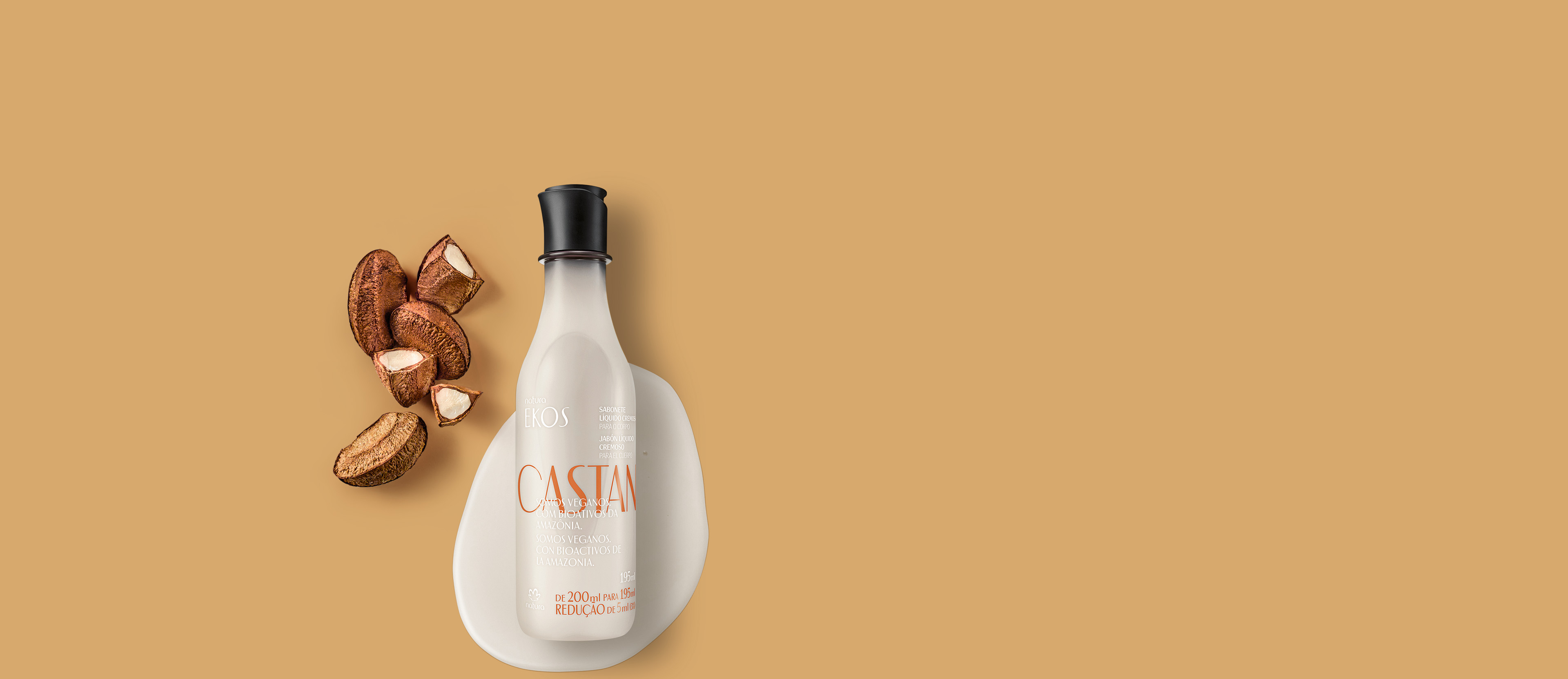 Jabón Líquido Cremoso Ekos Castaña 195 ml