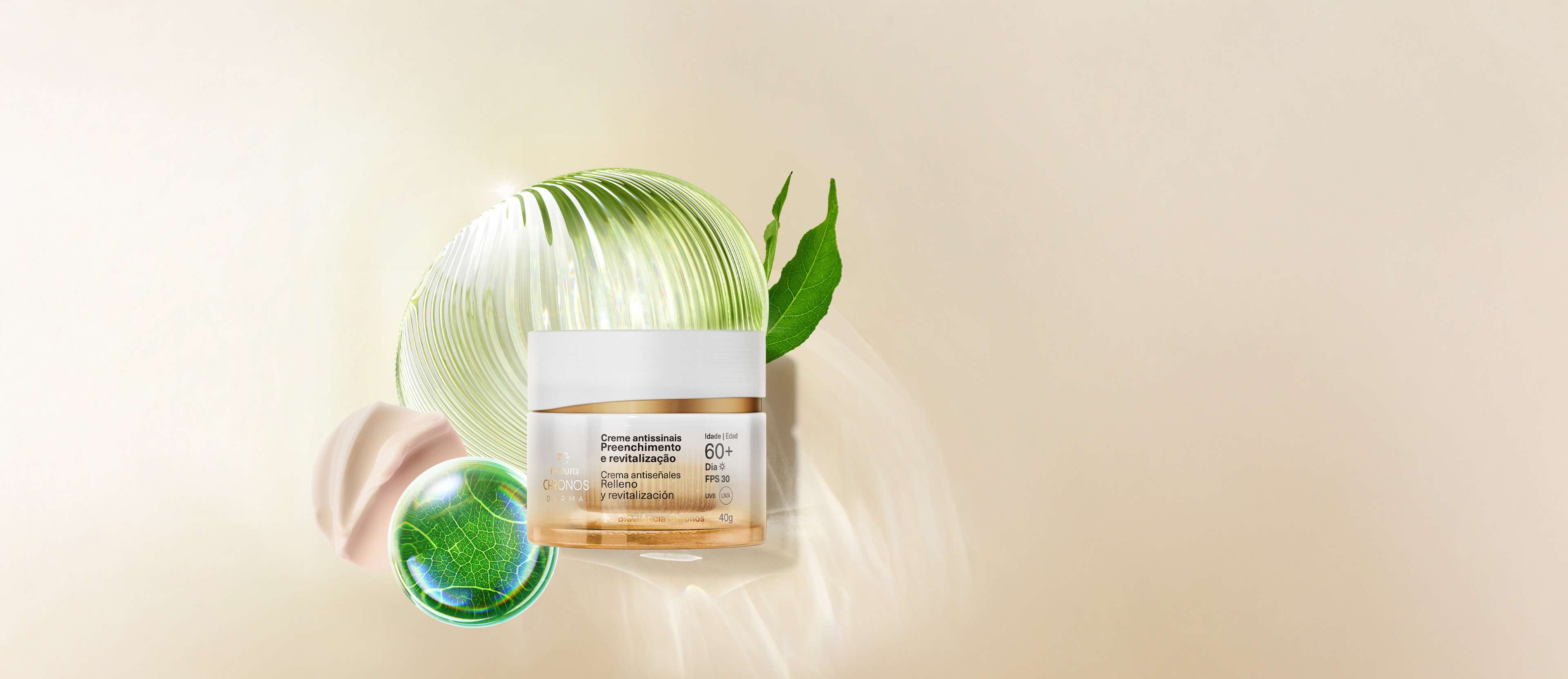 Crema Antiseñales Relleno y Revitalización 60+ Día Chronos Derma 40 g