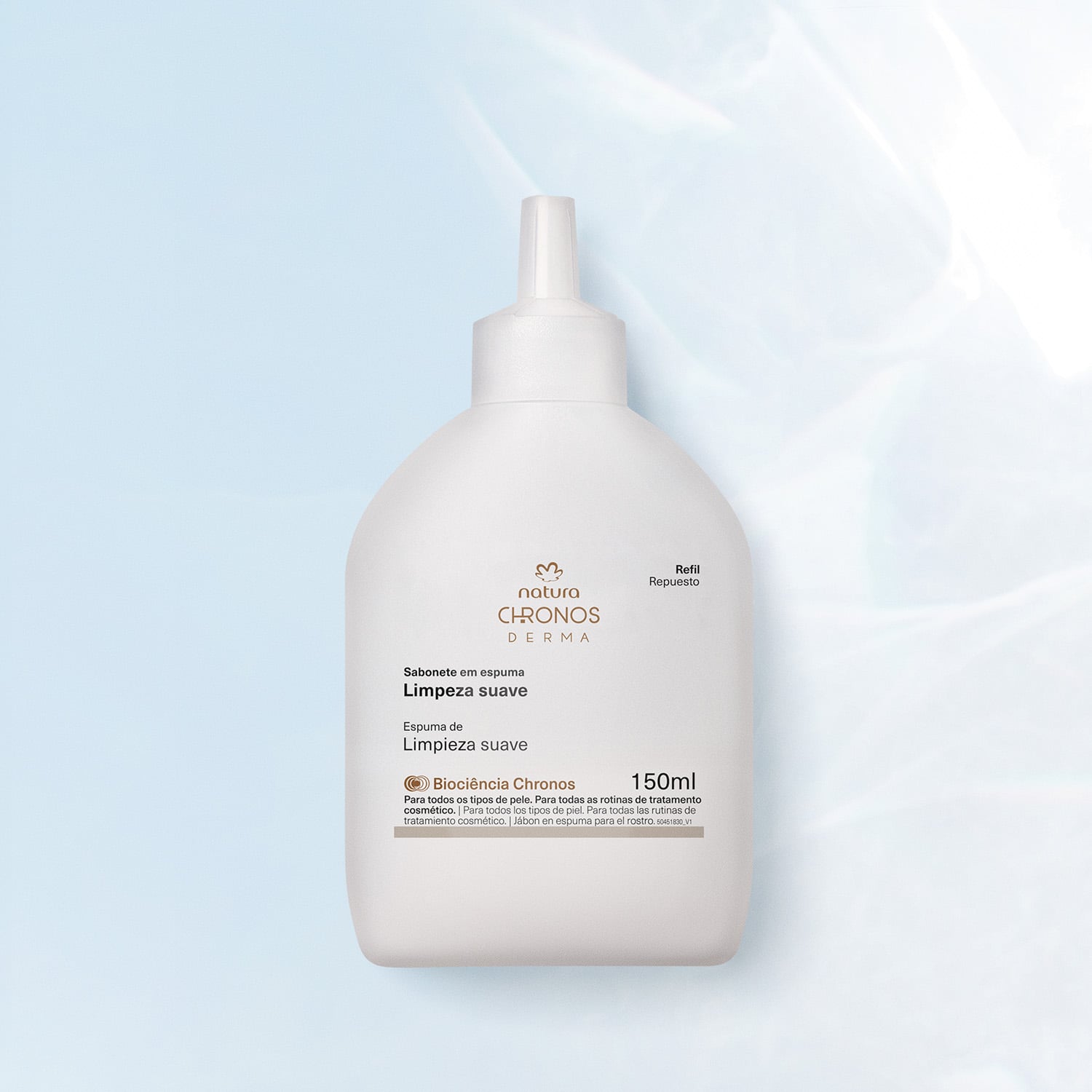 Repuesto Espuma de Limpieza Suave Chronos Derma 150 ml