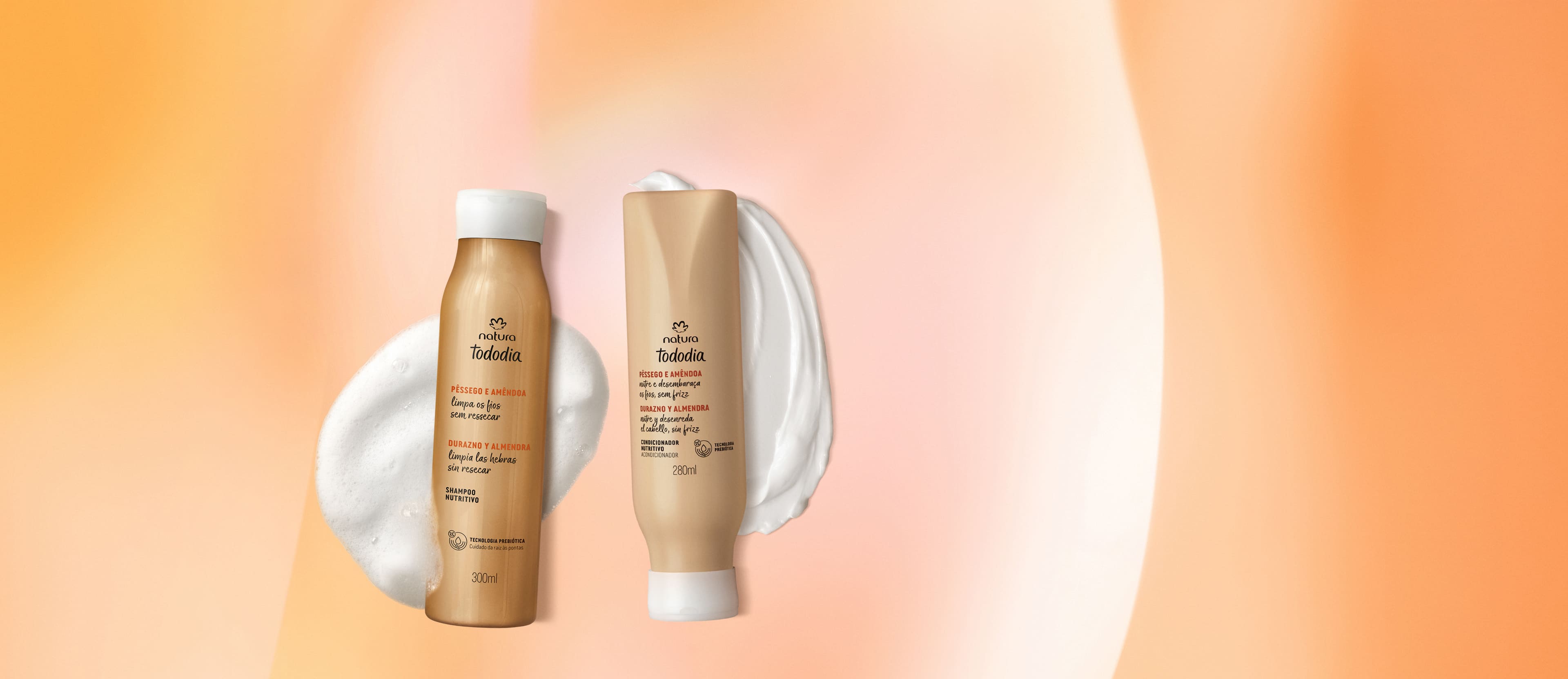 Kit Shampoo y Acondicionador Tododia Durazno y Almendras