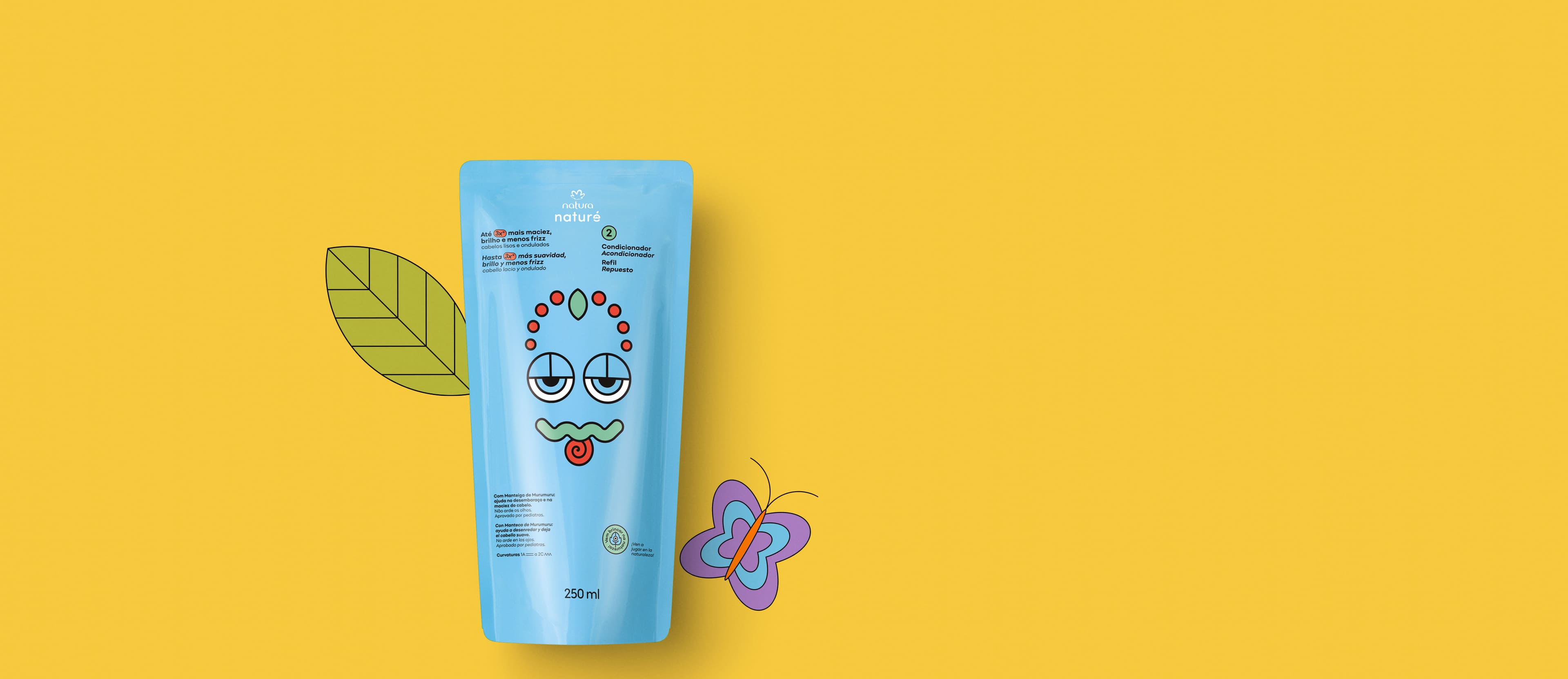 Repuesto Acondicionador para Cabellos Lacios y Ondulados Naturé 250 ml