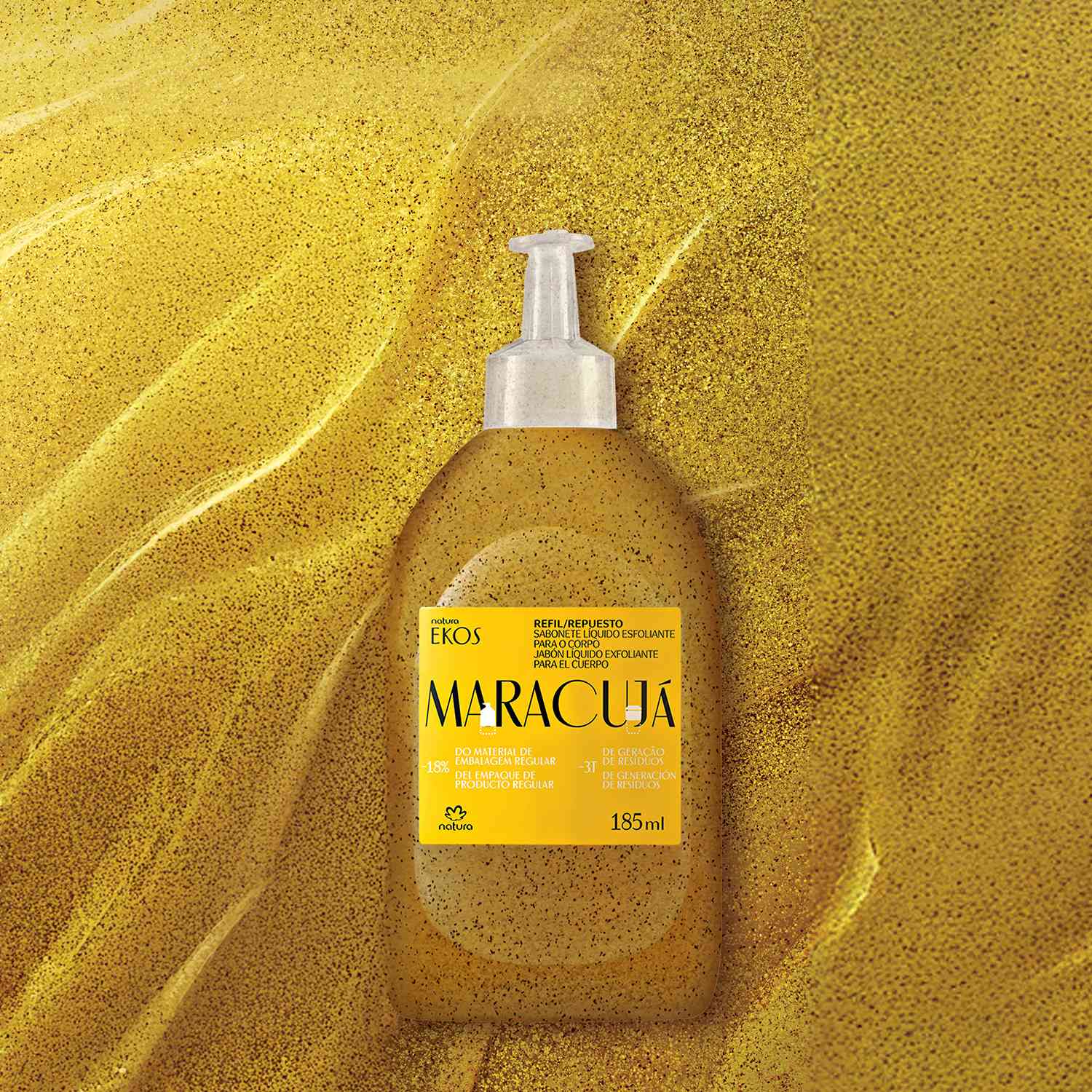 Repuesto Jabón Líquido Exfoliante Ekos Maracuyá 185 ml