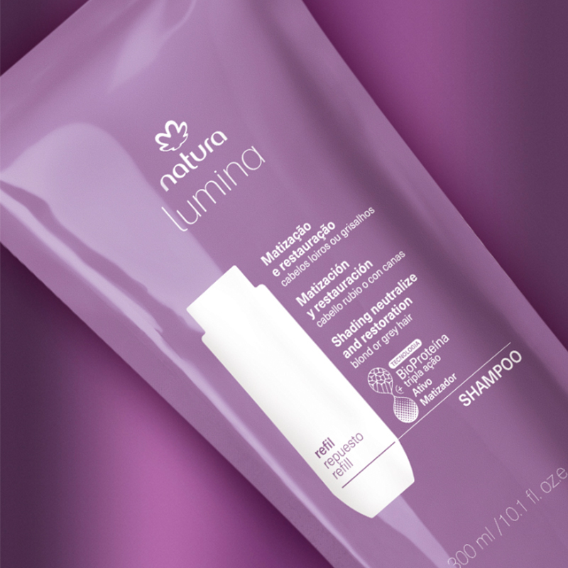 Repuesto Shampoo Lumina Matizador Cabellos Rubios o con Canas 300 ml