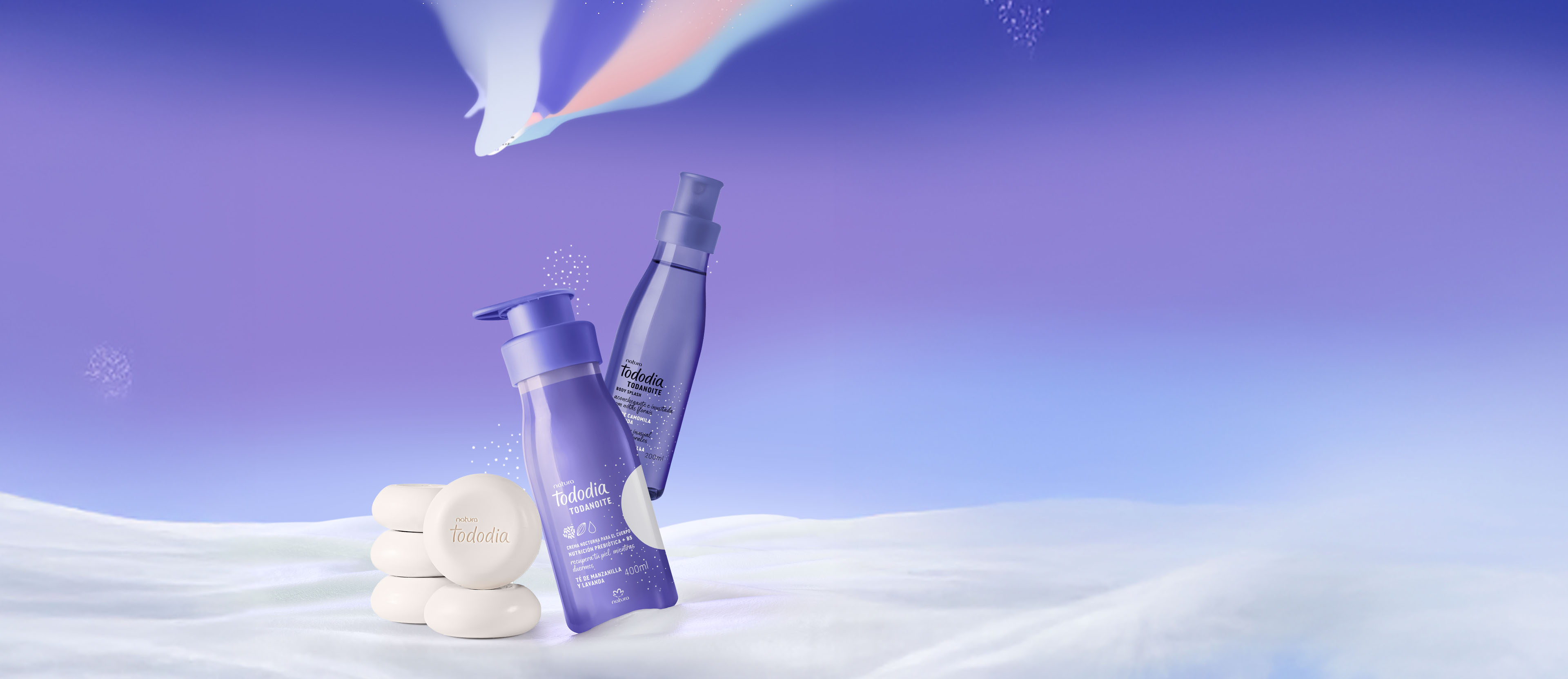 Kit Jabón, Hidratante y Body Splash Tododia Todanoite