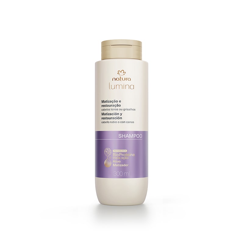 Shampoo matizador cabellos rubios o con canas Lumina 300ml