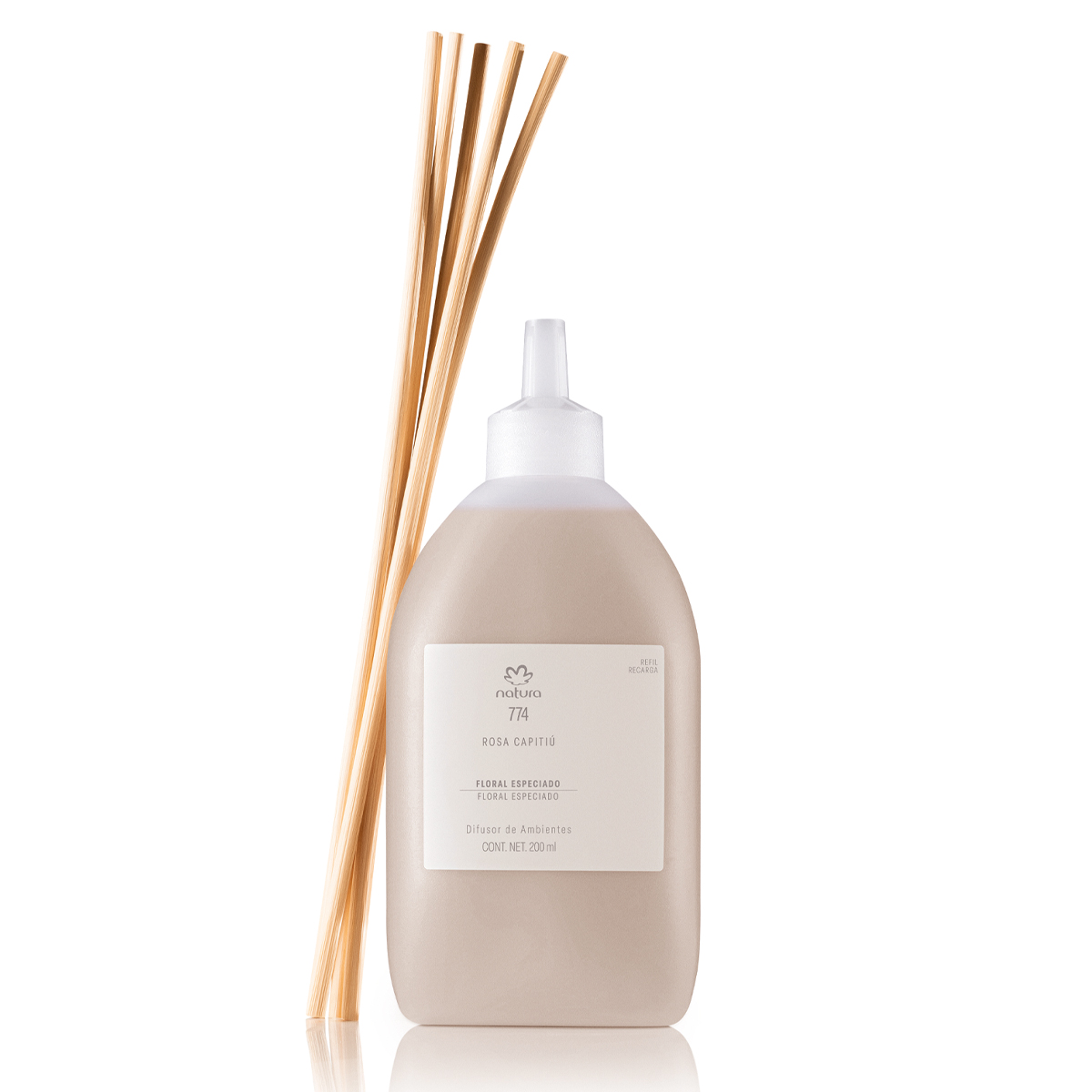 Repuesto Difusor Natura 774 Rosa Capitiú 200 ml Con Varilla