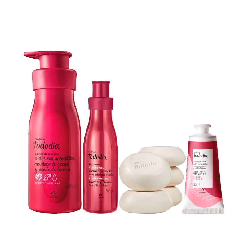 Kit Tododia Cereza y Avellana Rutina Completa