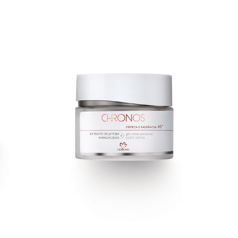 Gel crema antiseñales​ firmeza y luminosidad 45+ noche Chronos 40g