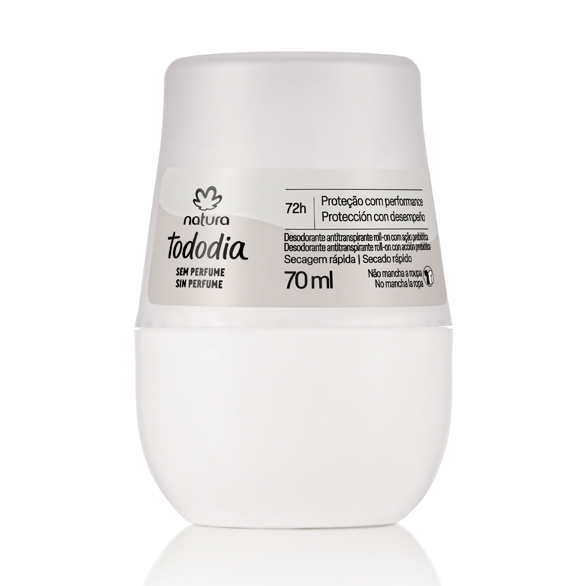 Desodorante Antitranspirante Roll-on Tododia Sin Perfume 70 ml