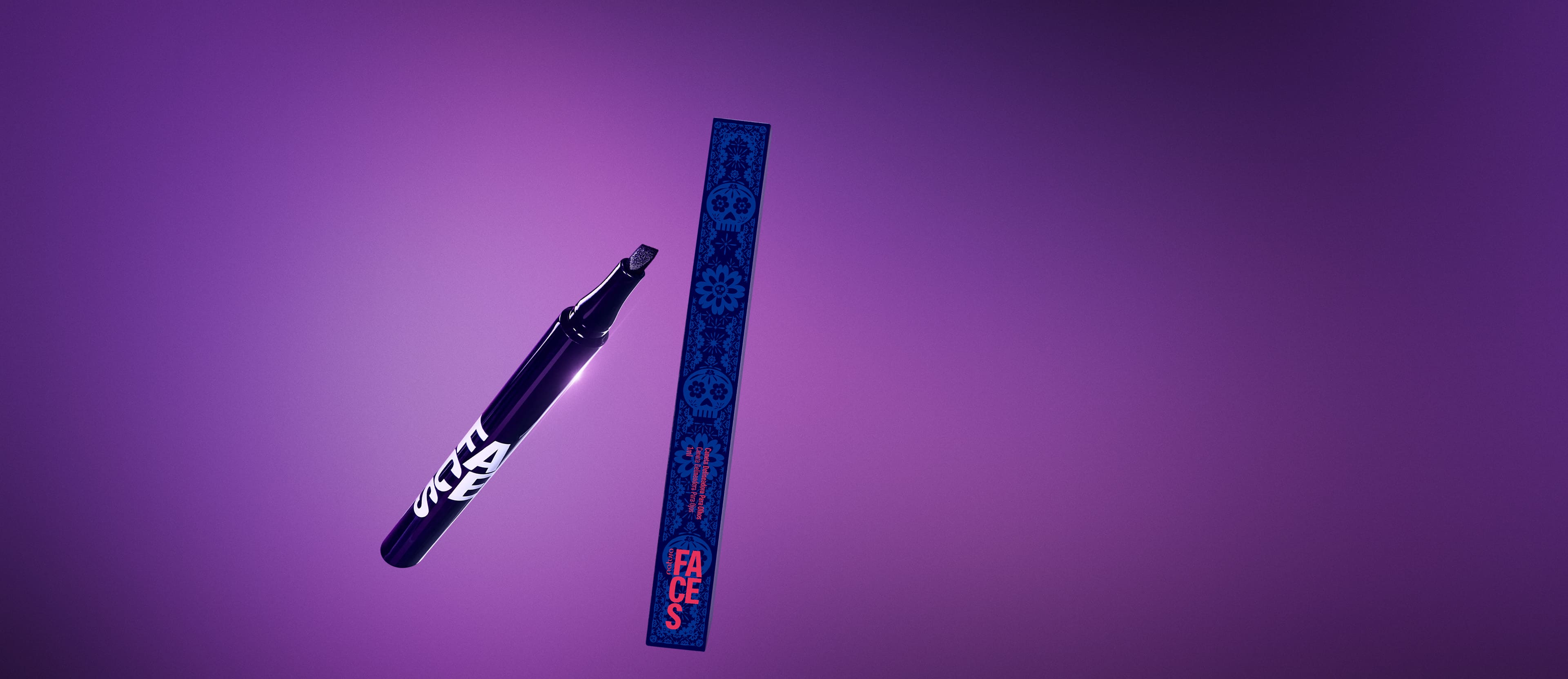 Delineador para Ojos en Fibra Faces 1 ml - Negro