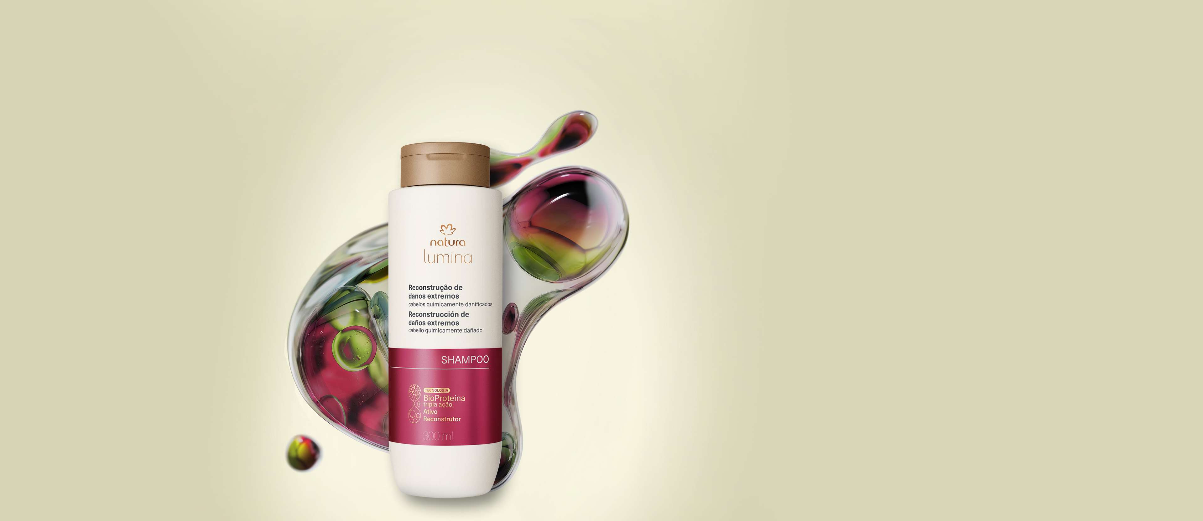 Shampoo Lumina Reestructurante Cabellos Químicamente Dañados 300 ml