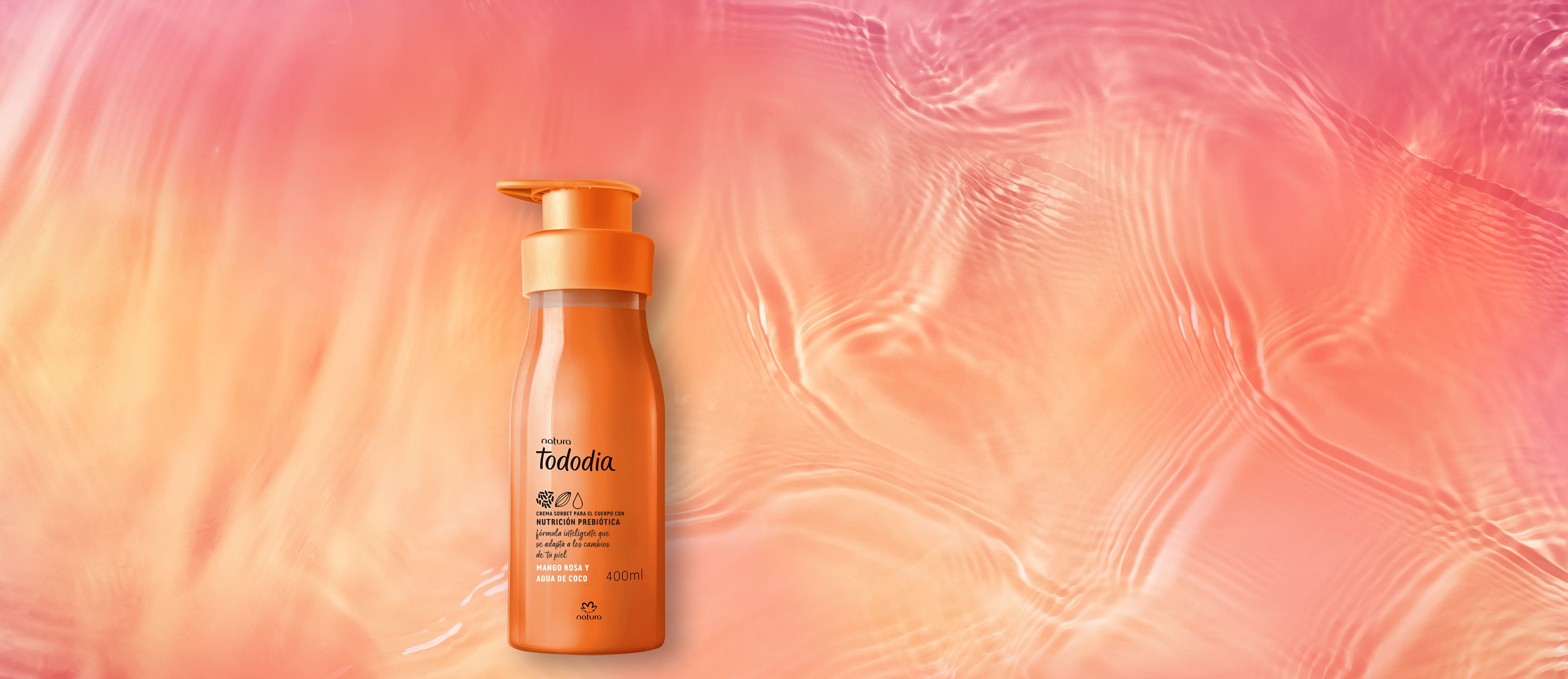 Crema Nutritiva Tododia Mango Rosa y Agua de Coco 400 ml