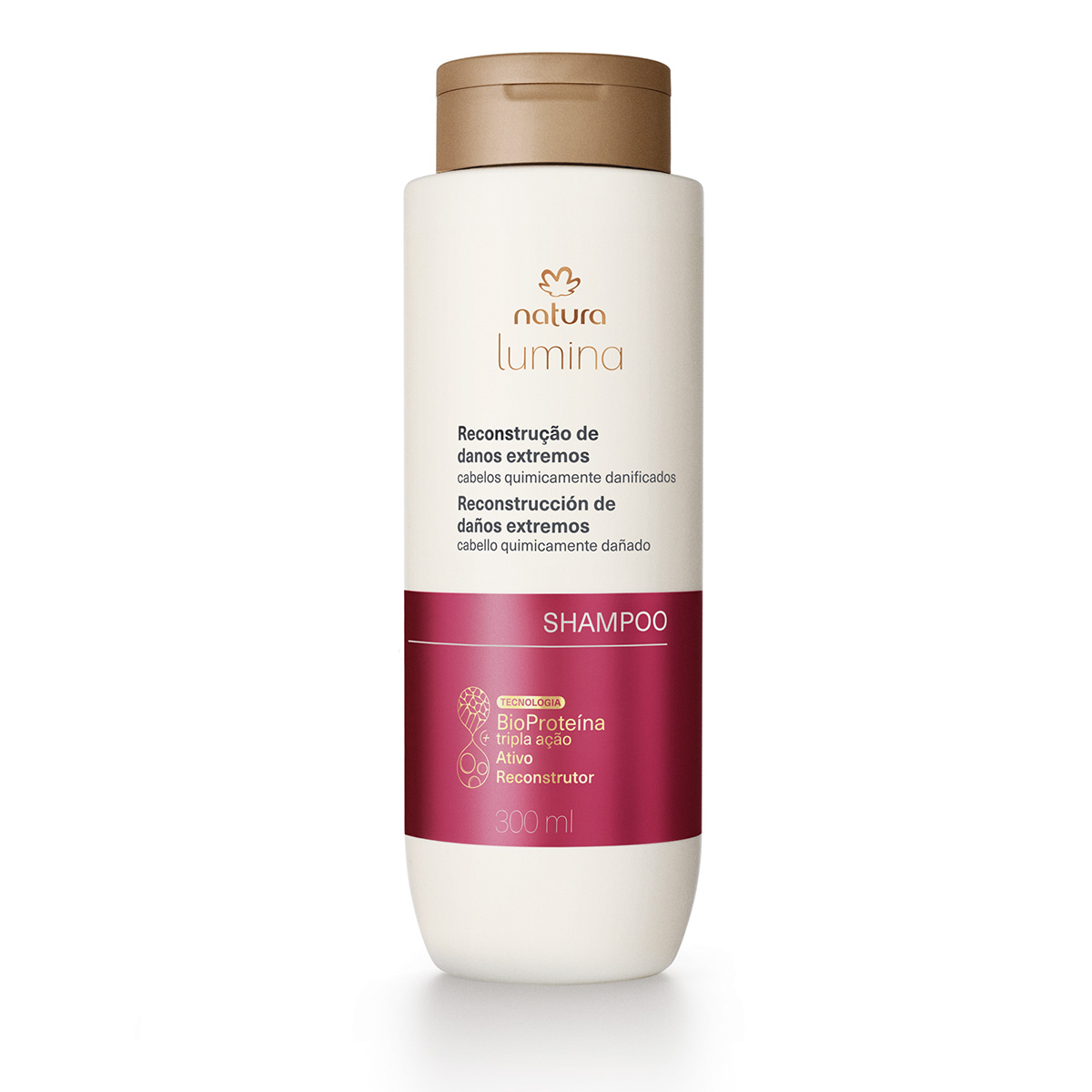 Shampoo reestructurante cabellos quimicamente dañados Lumina 300ml