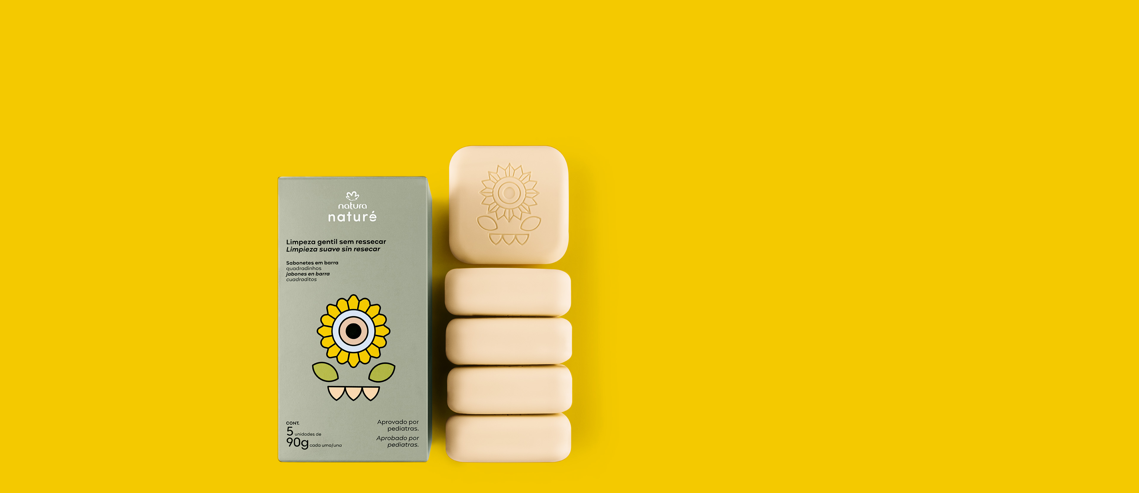 Jabones en Barra Naturé 5 x 90 g c/u