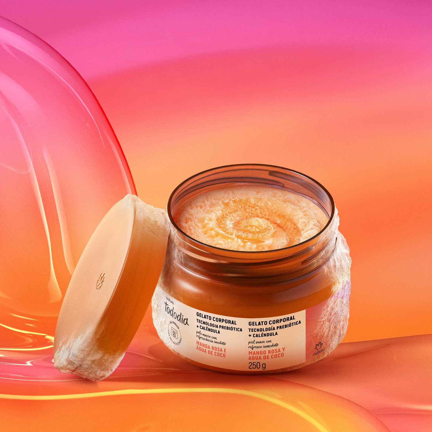 Crema Nutritiva en Gel Tododia Mango Rosa y Agua de Coco 250 g