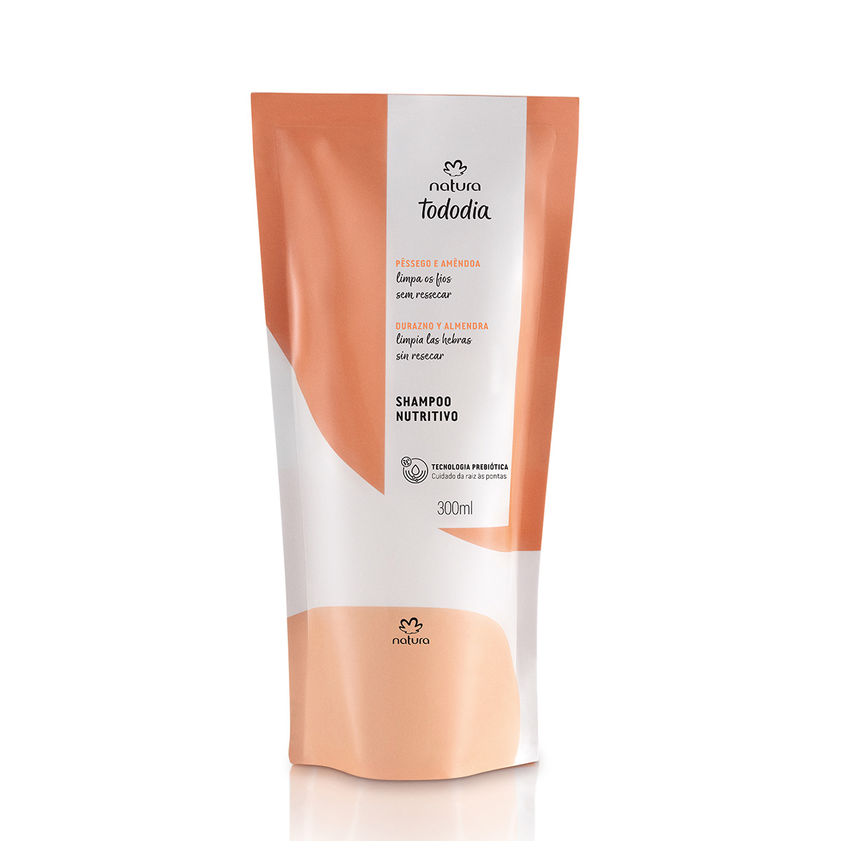 Repuesto Shampoo Nutritivo Tododia Durazno y Almendras 300 ml