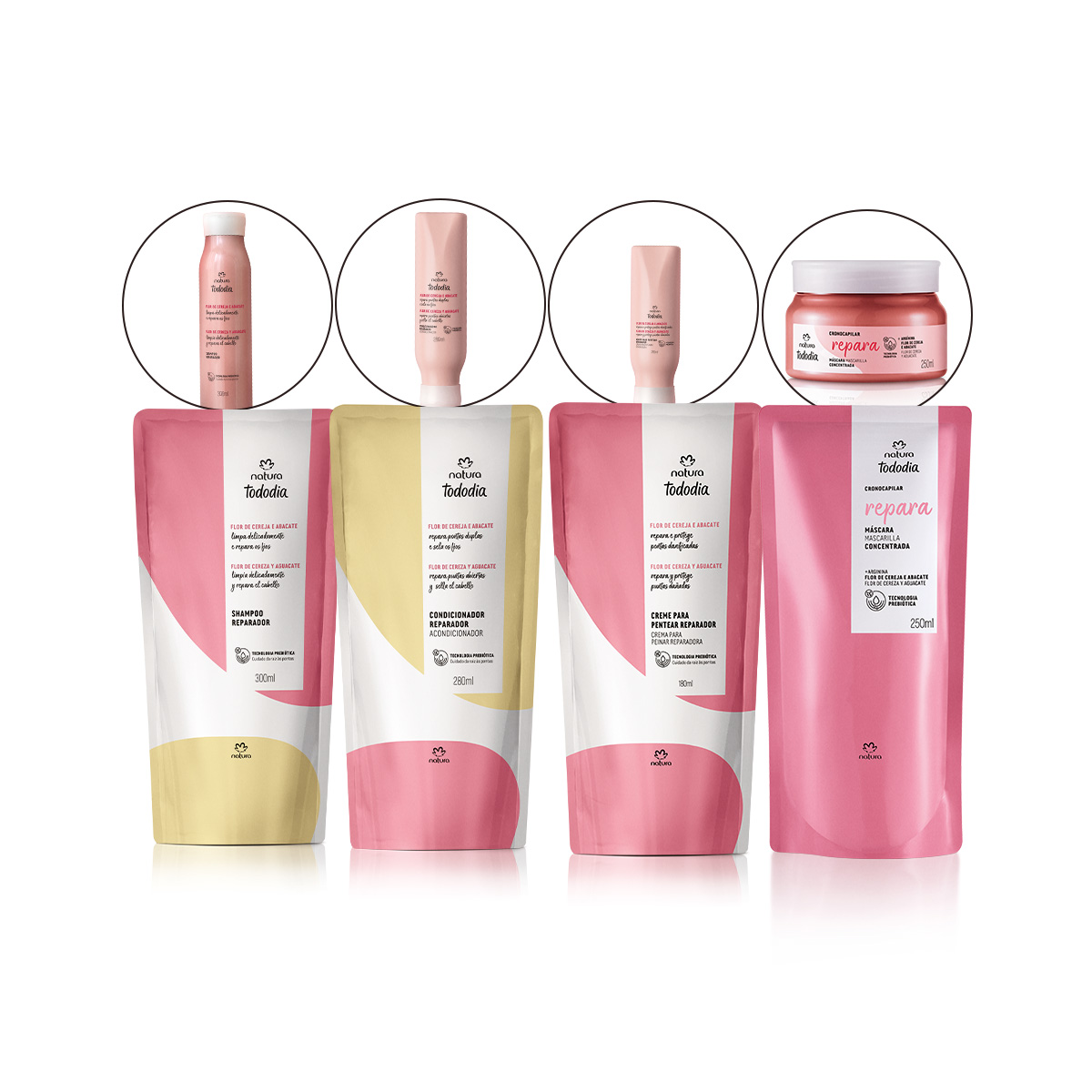 Kit Repuestos para Reparación Capilar Tododia Flor de Cerezo y Palta