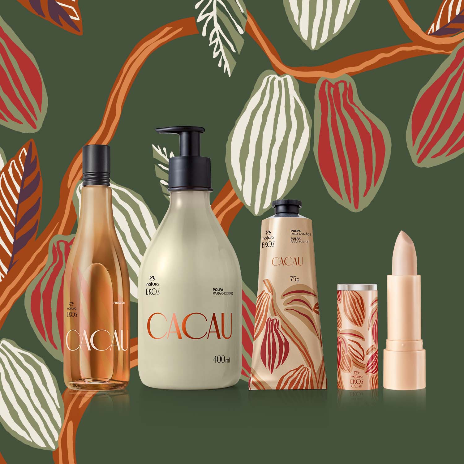 Kit Completo para Cuidados Diarios, Manos y Labios Ekos Cacao