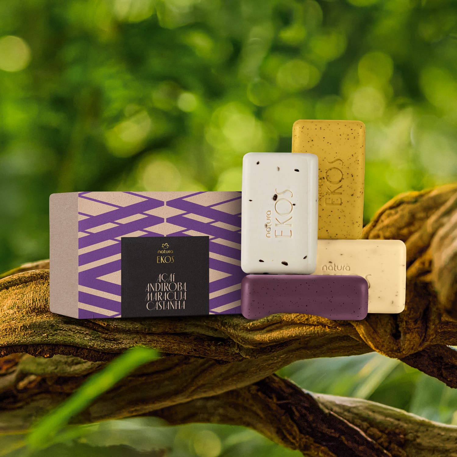 Jabones en Barra Puro Vegetal Ekos Exfoliantes 4 x 100 g c/u