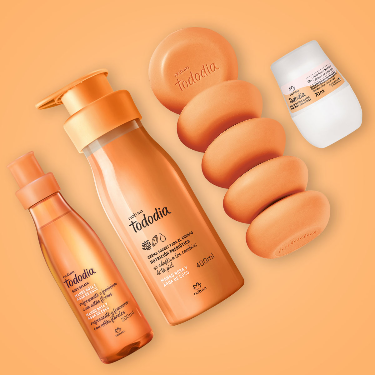 Kit Tododia Mango Rosa y Agua de Coco Rutina Corporal Completa