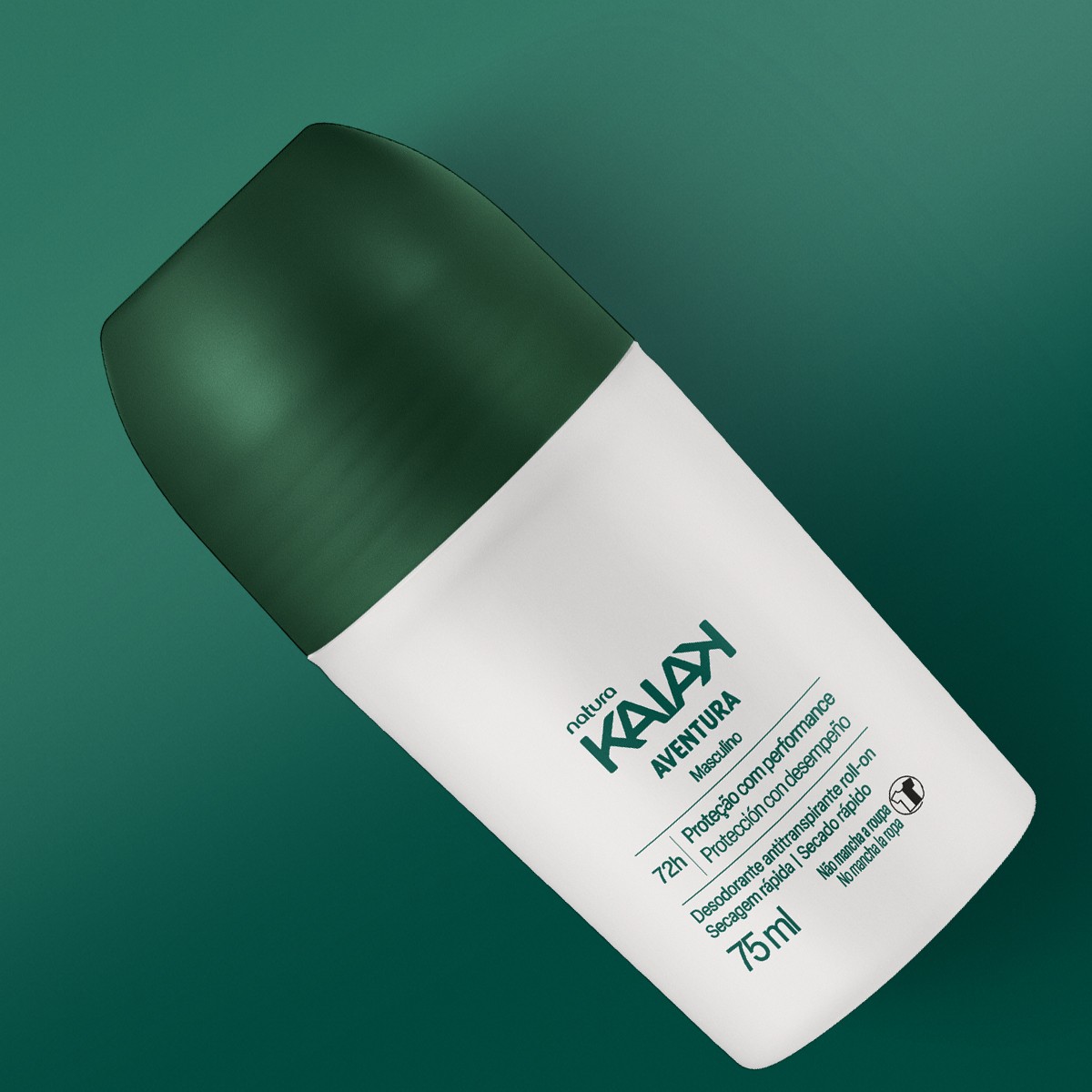 Desodorante Antitranspirante Roll-on Kaiak Aventura Masculino 75 ml