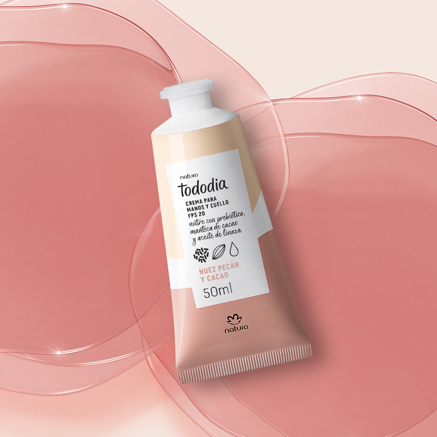 Crema Nutritiva para Manos Tododia Nuez Pecán y Cacao 50 ml