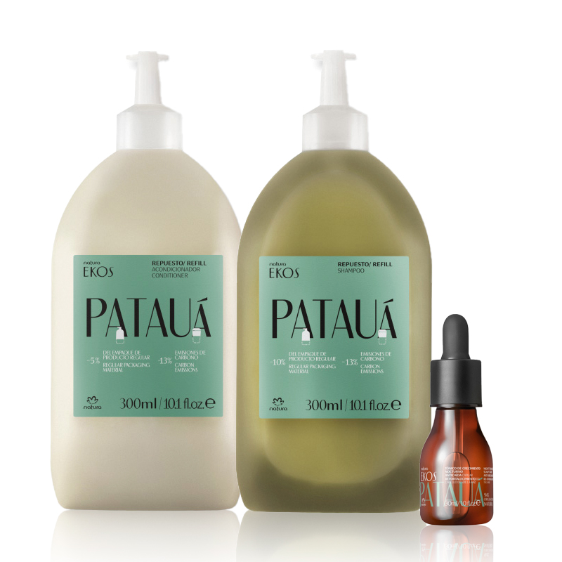 Kit Ekos Patauá: Tónico + Repuestos Shampoo + Acondicionador