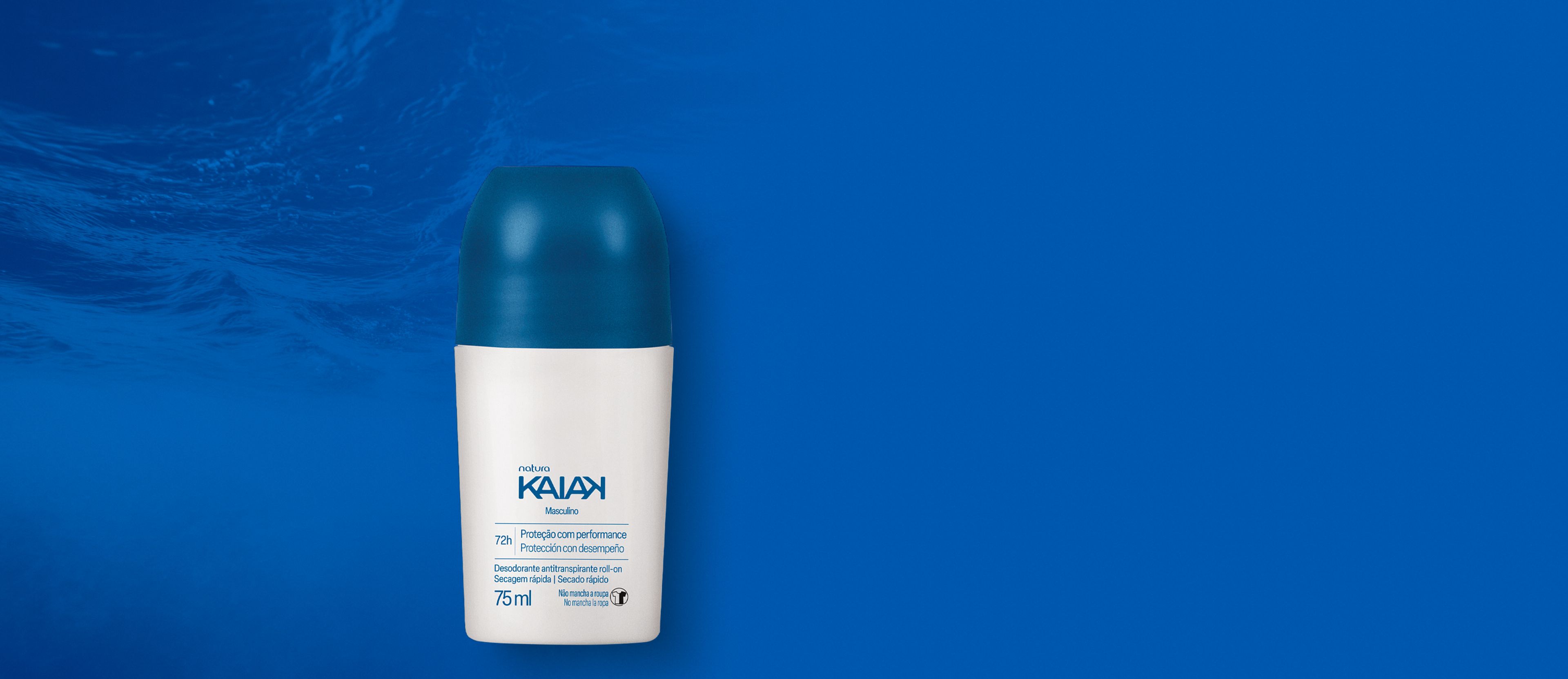 Desodorante Antitranspirante Roll-on Kaiak Masculino 75 ml